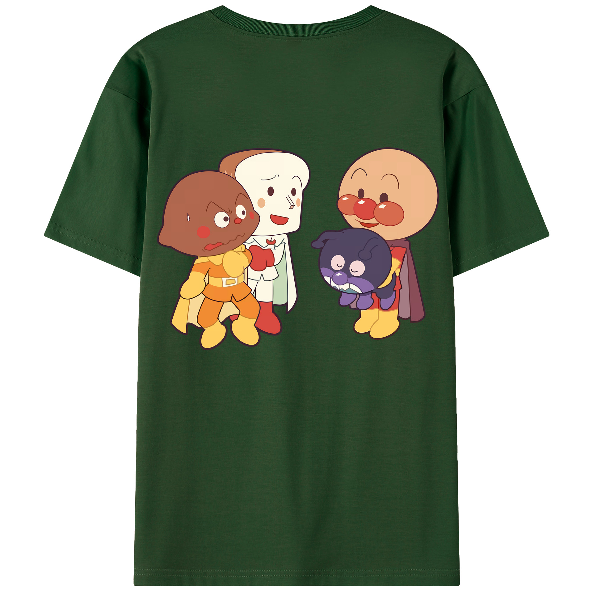 （画像用） アンパンマン Anpanman 綿100％半袖Tシャツ（背面プリント）